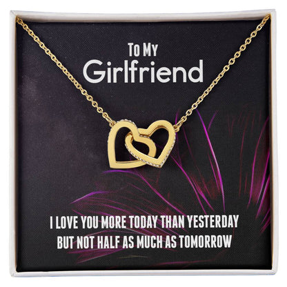 Romantic Girlfriend Necklace Gift - Interlocking Hearts Interlocking Hearts Necklace