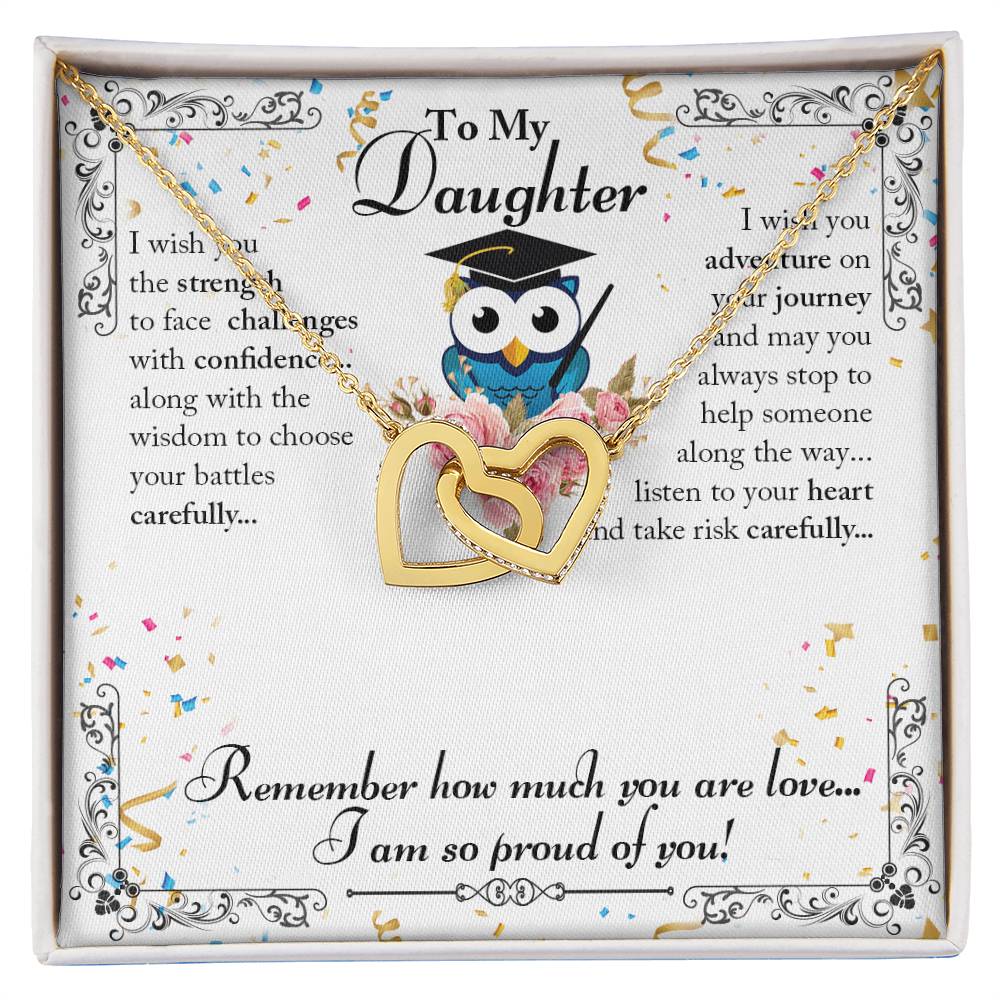 To My Daughter Necklace From Mum To Daughter Necklace For Daughter Birthday Birthday Necklace Birthday Gifts Gift For Daughter Interlocking Hearts Necklace