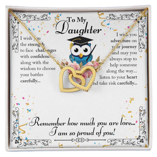 To My Daughter Necklace From Mum To Daughter Necklace For Daughter Birthday Birthday Necklace Birthday Gifts Gift For Daughter Interlocking Hearts Necklace