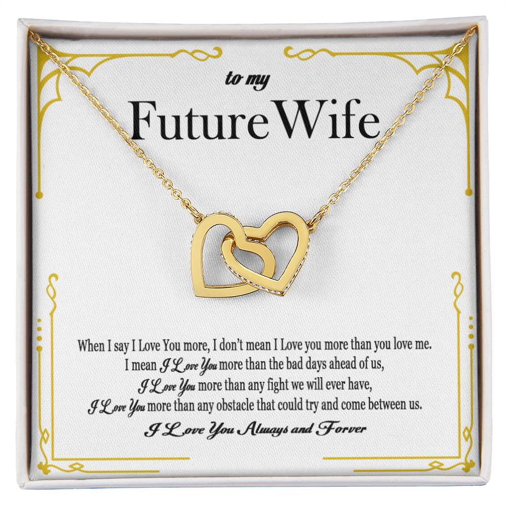 To My Future Wife - Interlocking Heart Necklace - So25 Interlocking Hearts Necklace