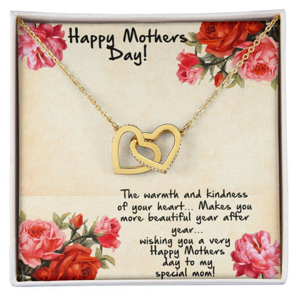 Mothers Day Heart Necklace Interlocking Hearts Necklace
