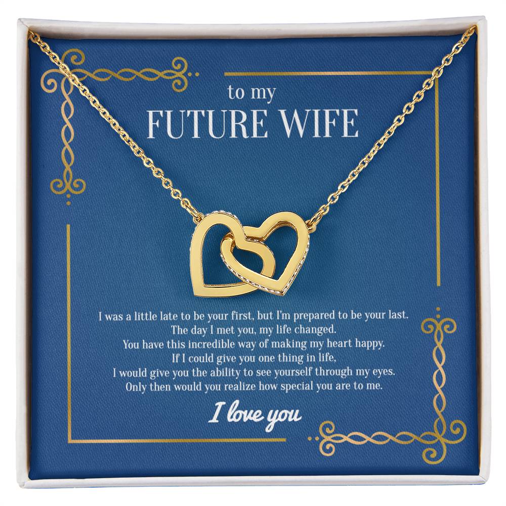 To My Future Wife - Interlocking Hearts Lovepacket Interlocking Hearts Necklace