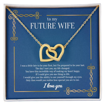 To My Future Wife - Interlocking Hearts Lovepacket Interlocking Hearts Necklace