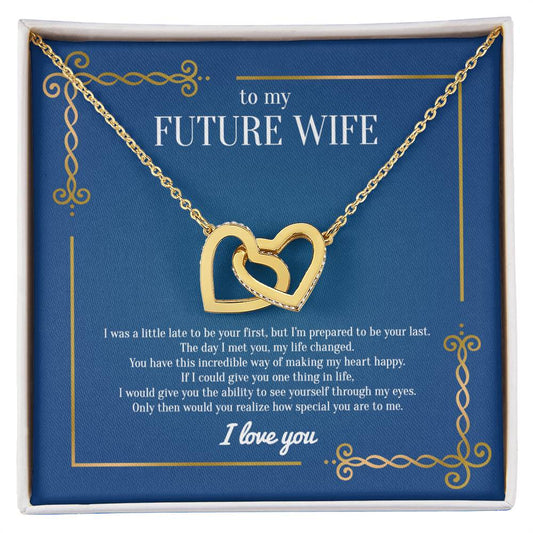 To My Future Wife - Interlocking Hearts Lovepacket Interlocking Hearts Necklace