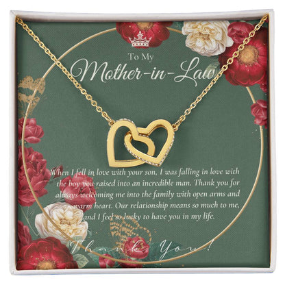 Mother In Law Gift Mom In Law Jewelry Mother'S Day Gift For Mother-In-Law Gift For Mother In Law Mother-In-Law Necklace Interlocking Hearts Necklace