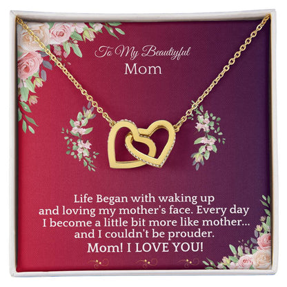Never Ending Love-Necklace Interlocking Hearts Necklace