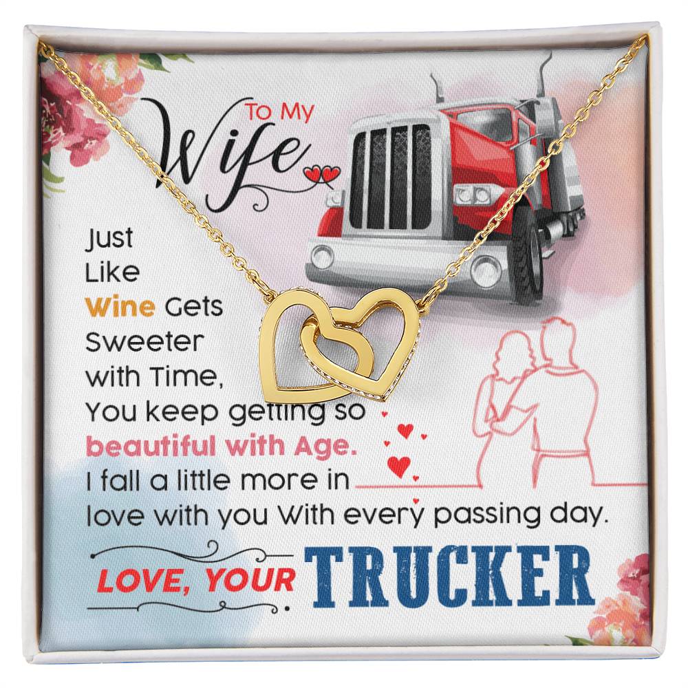 Trucker'S Wife - Interlocking Heart Necklace Interlocking Hearts Necklace