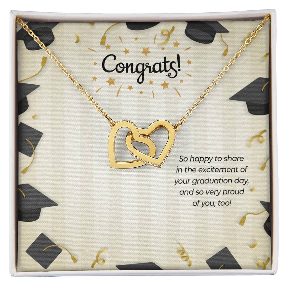 Happy Graduation - Interlocking Hearts Necklace
