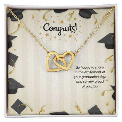 Happy Graduation - Interlocking Hearts Necklace