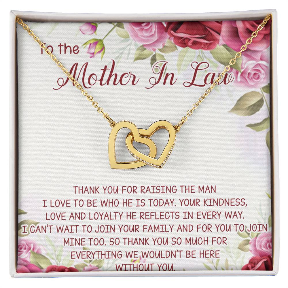 Mother In Law Necklace Gift Mother Of The Groom Jewelry Box Gift Mother In Law Wedding Gift Mother In Law Interlocking Hearts Necklace