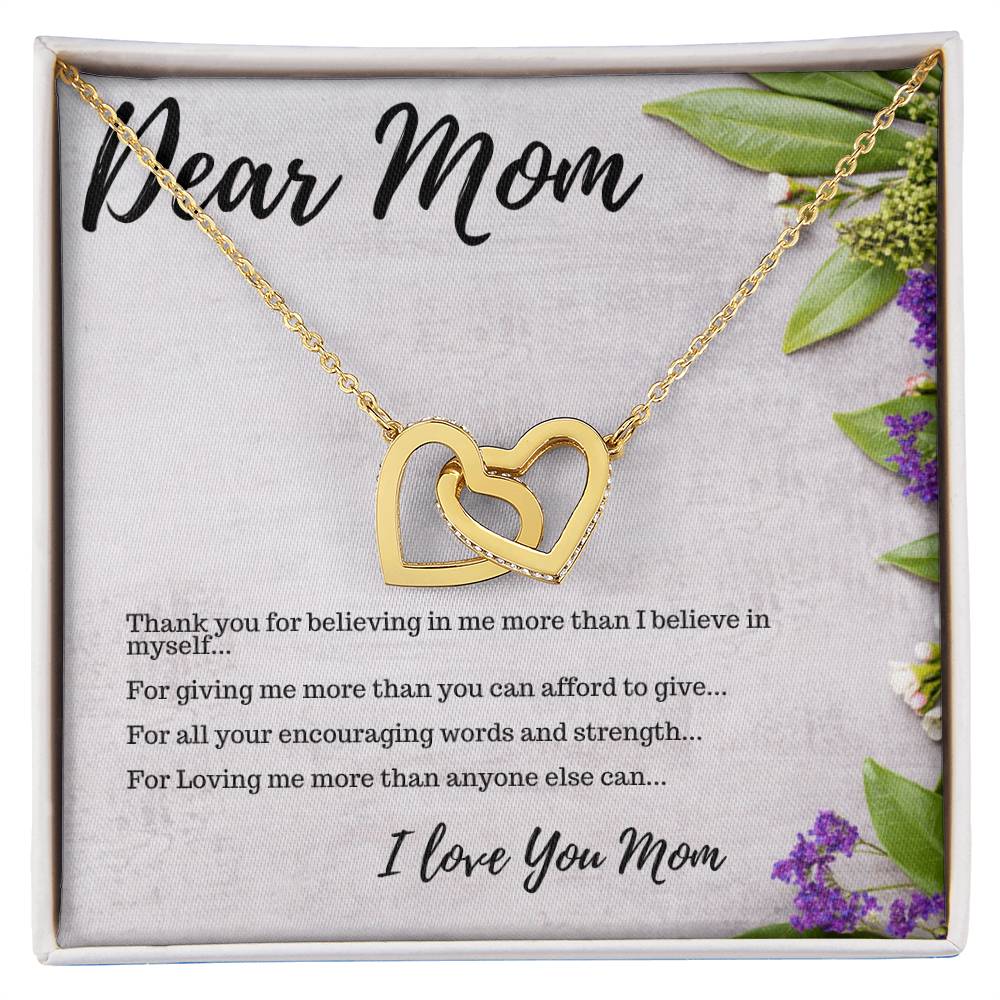 Gift For Mom - Mother'S Day Gift - Birthday Gift - Interlocking Hearts Symbolize Never-Ending Love Interlocking Hearts Necklace