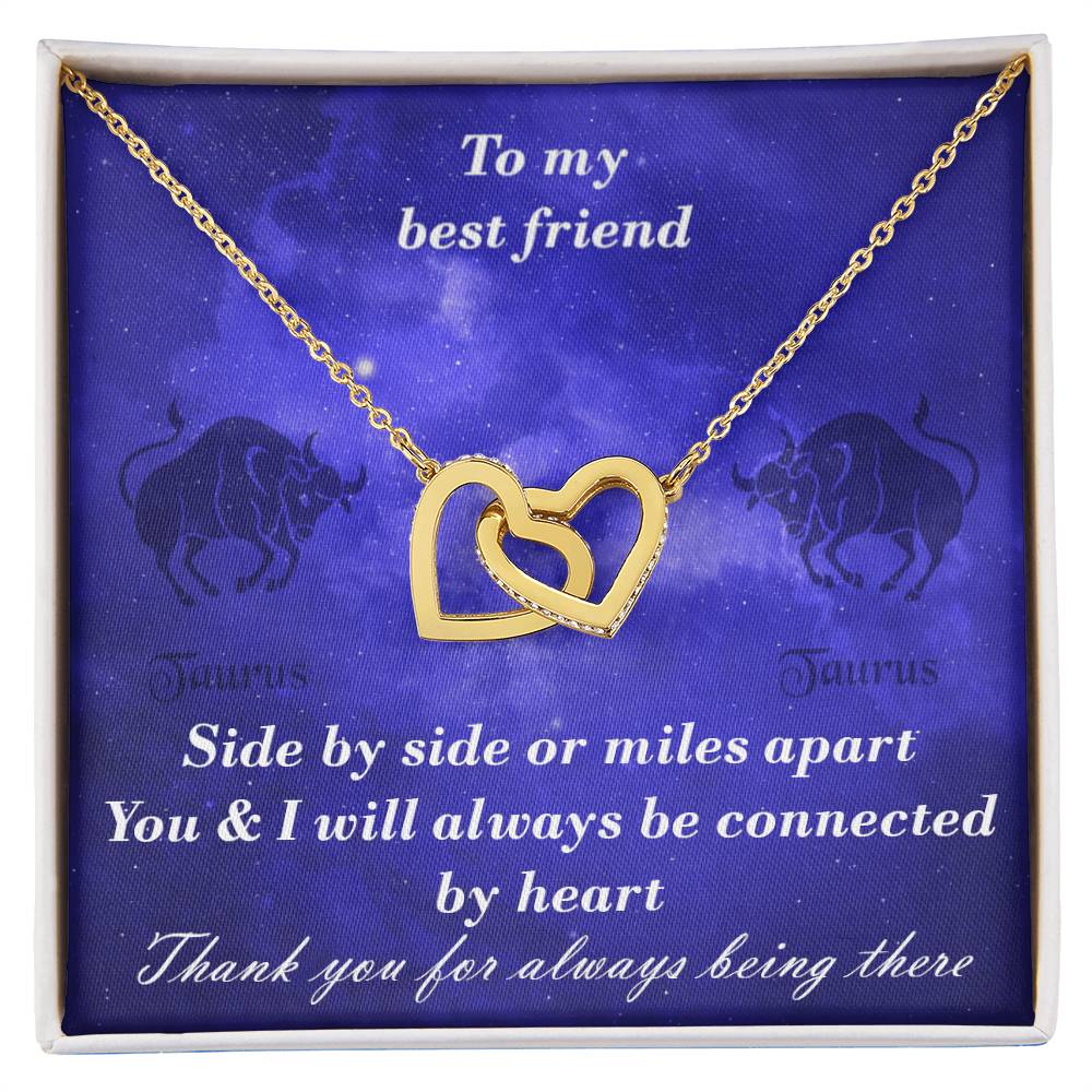 Taurus To Taurus Best Friend Interlocked Hearts Necklace Interlocking Hearts Necklace