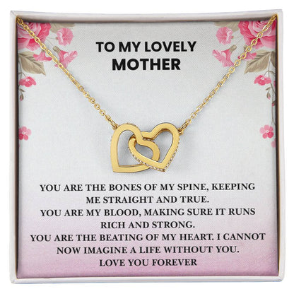 To My Lovely Mother - I Cannot Imagine Life Without You - Necklace Interlocking Hearts Necklace