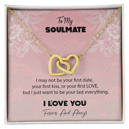 To My Soulmate Interlocked Hearts Necklace Interlocking Hearts Necklace