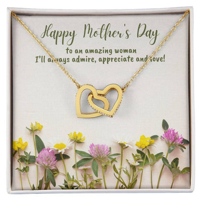 Mother'S Day Two Hearts Sp008 Interlocking Hearts Necklace