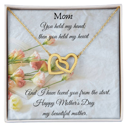 Gift For Mom On Mother’S Day - Interlocking Heart Necklace Interlocking Hearts Necklace