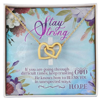 Stay Strong - Interlocking Hearts Necklace