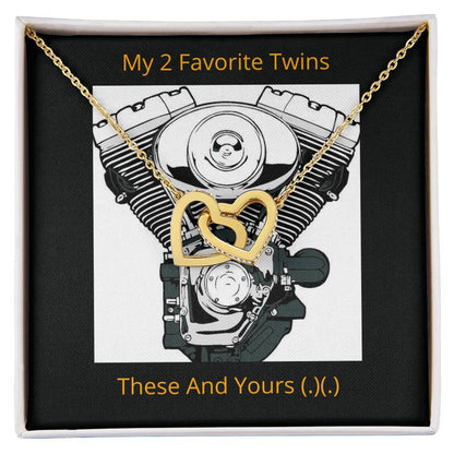 My Favorite Twins Interlocked Hearts Interlocking Hearts Necklace