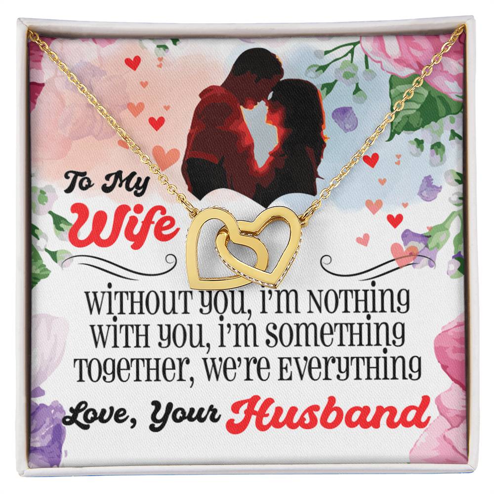 Gift For Wife - Interlocking Heart Necklace Interlocking Hearts Necklace