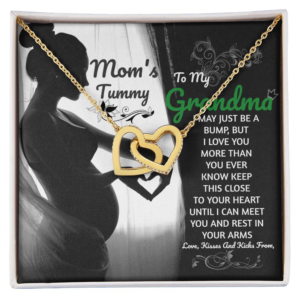 New Grandma Gift Grandma To Be Gifts For Expectant Grandmother Future Grandma Expecting Grandma Gift For Grandma To Be At Baby Shower Interlocking Hearts Necklace