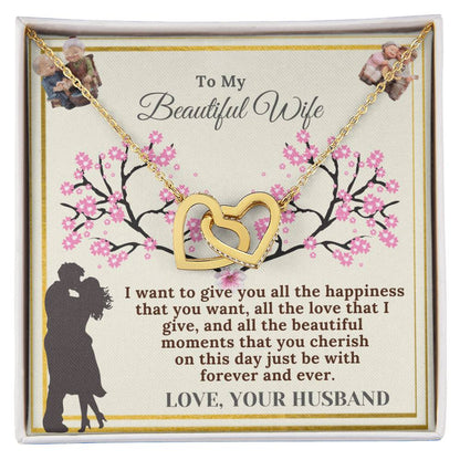 Meaningful Gift For Wife Birthday Gift For Wife From Husband Beautiful Birthday Gift For Her. Interlocking Hearts Necklace