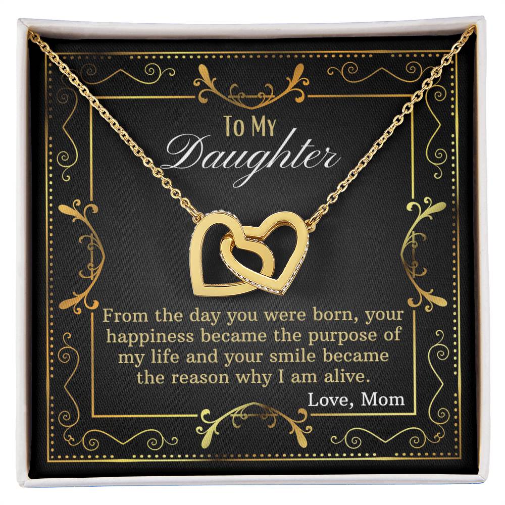 Gift From Mom To Daughter Interlocking Hearts Necklace