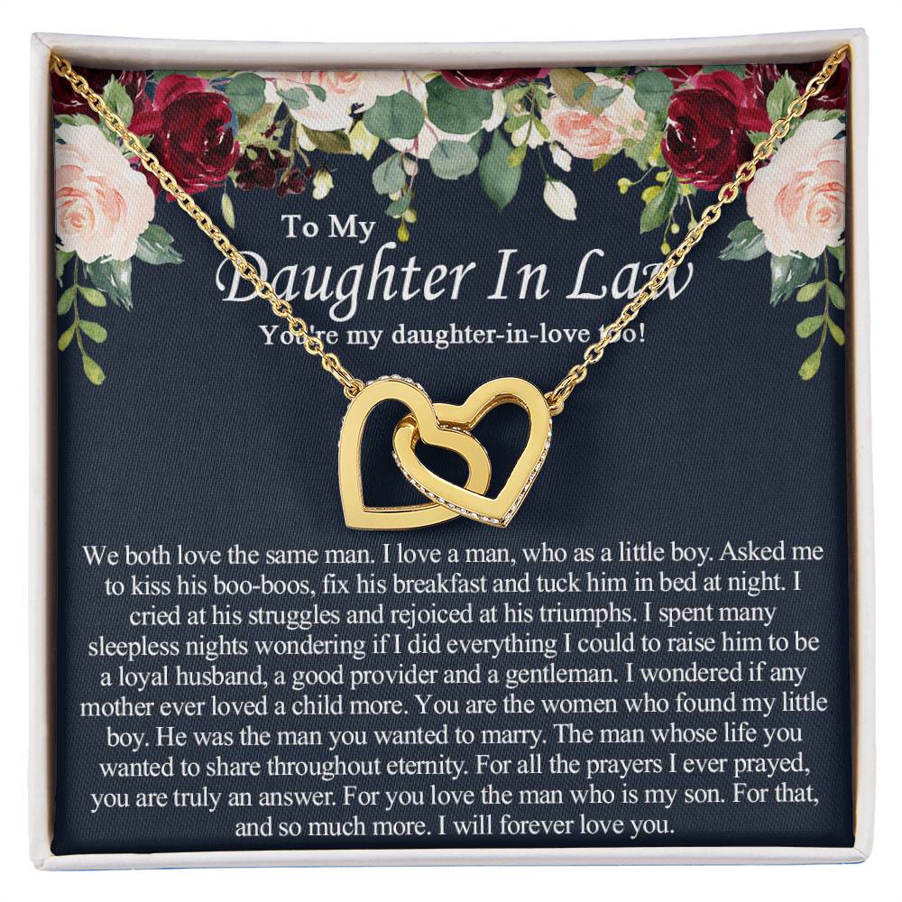 To My Daughter In Law Necklace Unique Daughter In Law Gift From Mother In Law Future Daughter In Law New Daughter In Law Jewelry Interlocking Hearts Necklace
