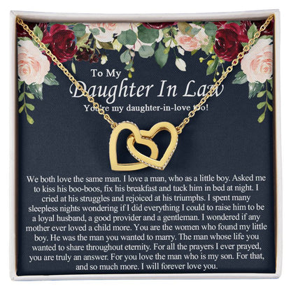 To My Daughter In Law Necklace Unique Daughter In Law Gift From Mother In Law Future Daughter In Law New Daughter In Law Jewelry Interlocking Hearts Necklace