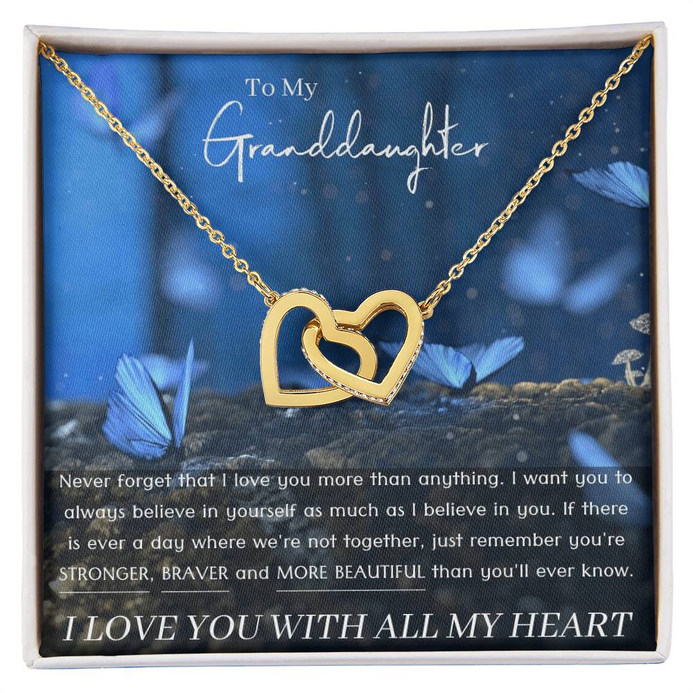 Granddaughter Necklace Interlocking Hearts Necklace