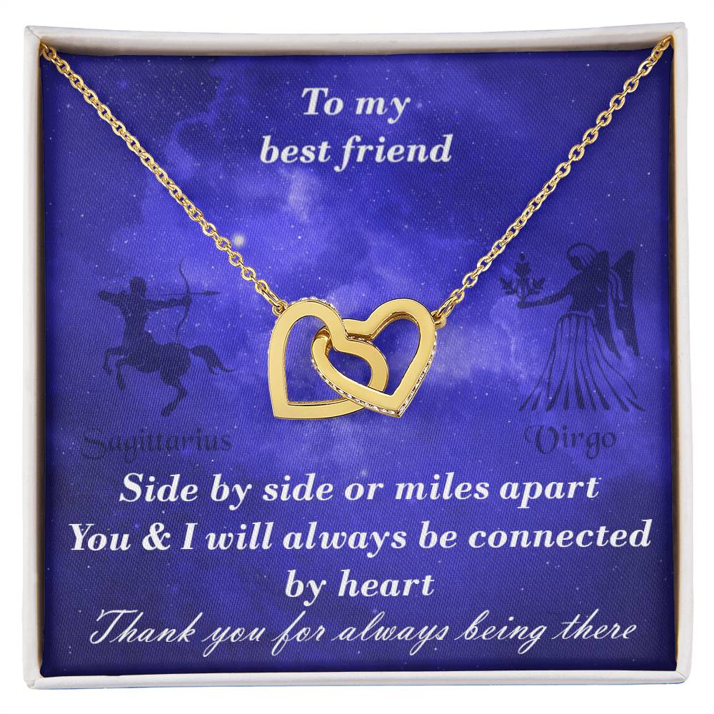 Sagittarius To Virgo Best Friend Interlocked Hearts Necklace Interlocking Hearts Necklace