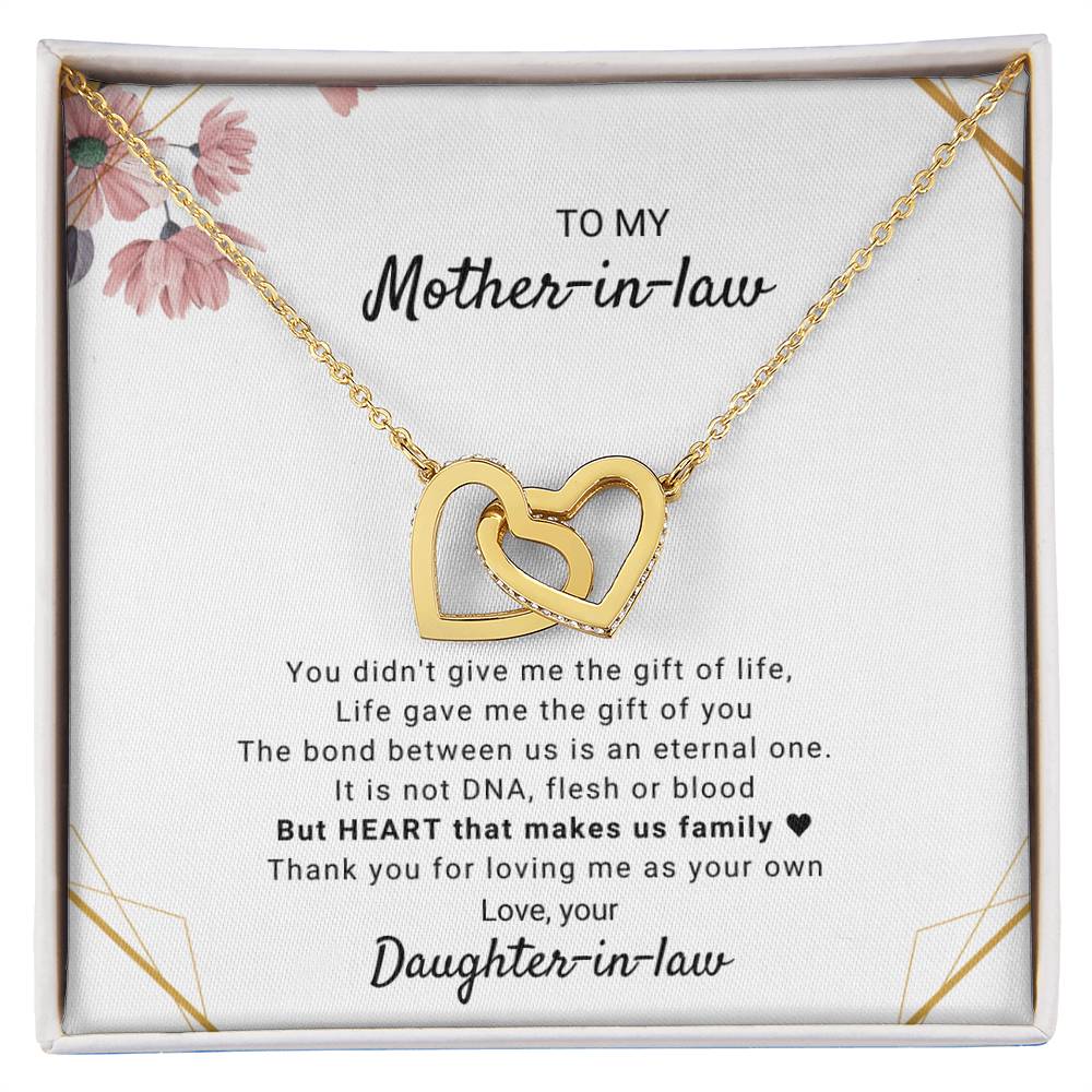 Life Gave Me The Gift Of You - Necklace Interlocking Hearts Necklace