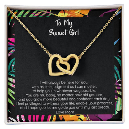 Gift Sweet Teen Girl - Locked Hearts Necklace Interlocking Hearts Necklace