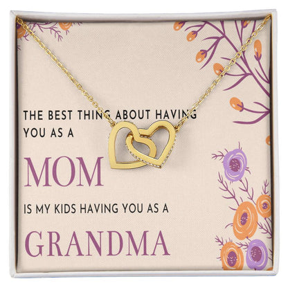To My Mom Infinite Heart Message Card For All Necklace Jewelry From Son Daughter Gift Anniversary Birthday Graduation Mothers Day Interlocking Hearts Necklace