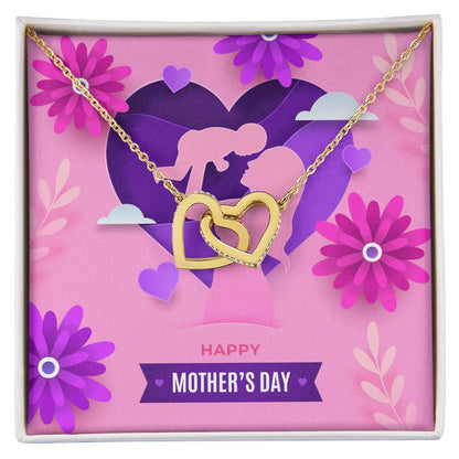Happy Mother'S Day- Interlocking Heart Necklace Interlocking Hearts Necklace