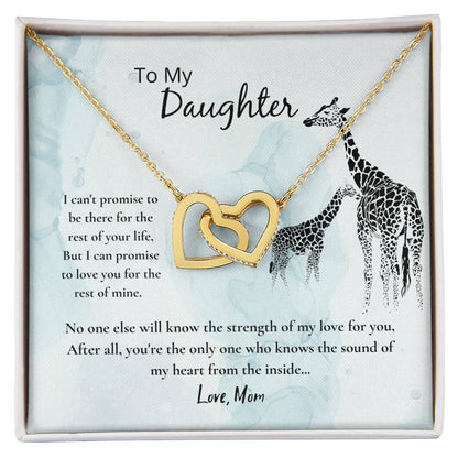 My Love For You Heart Necklace Interlocking Hearts Necklace