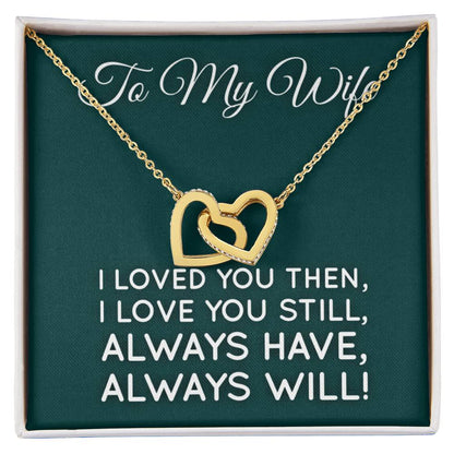I Love You Interlocking Hearts Necklace