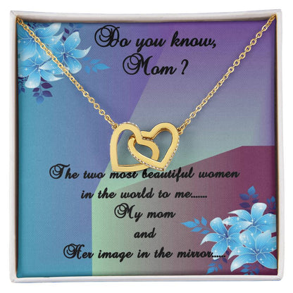 Gift For Mother Interlocking Hearts Necklace