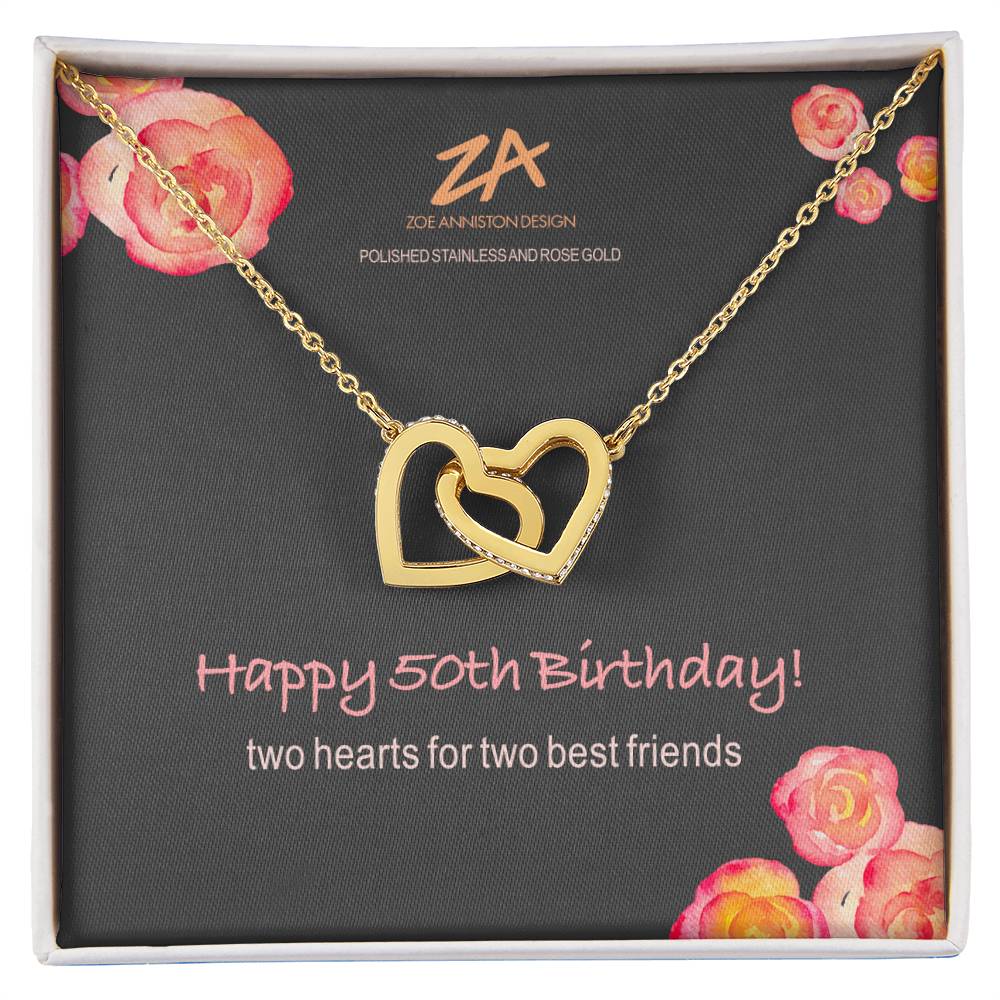Happy 50Th! Interlocking Hearts Necklace