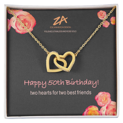 Happy 50Th! Interlocking Hearts Necklace
