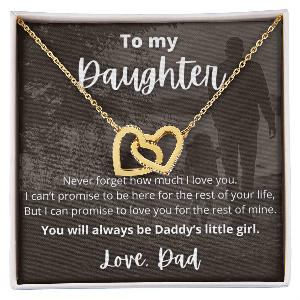 Interlocking Hearts Necklace - Daughter Gift