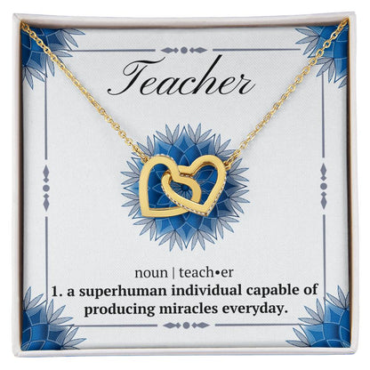 Best Gifts For Teacher Interlocking Hearts Necklace