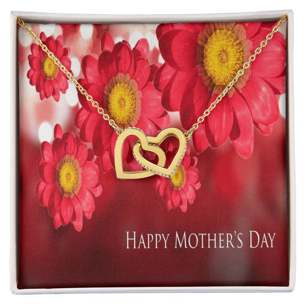To My Sweet Mom Interlocking Hearts Necklace