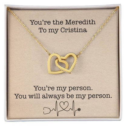 Grey'S Anatomy - You'Re My Person Interlocking Necklace Interlocking Hearts Necklace