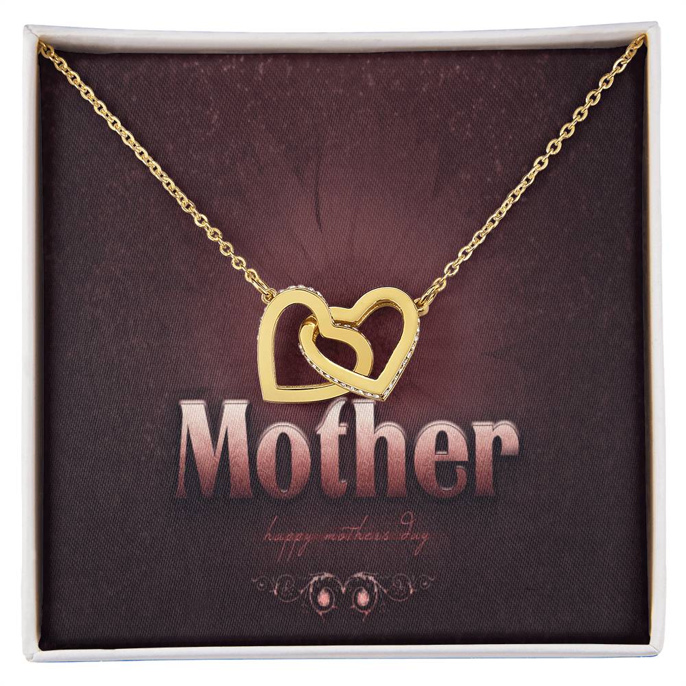 To My Mother My Everything Interlocking Hearts Necklace