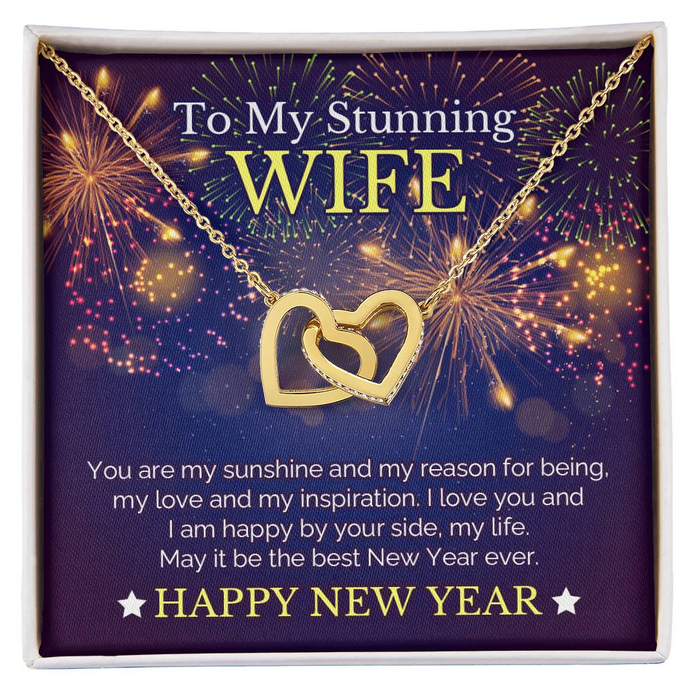 New Year Gift For Stunning Wife Interlocking Hearts Necklace