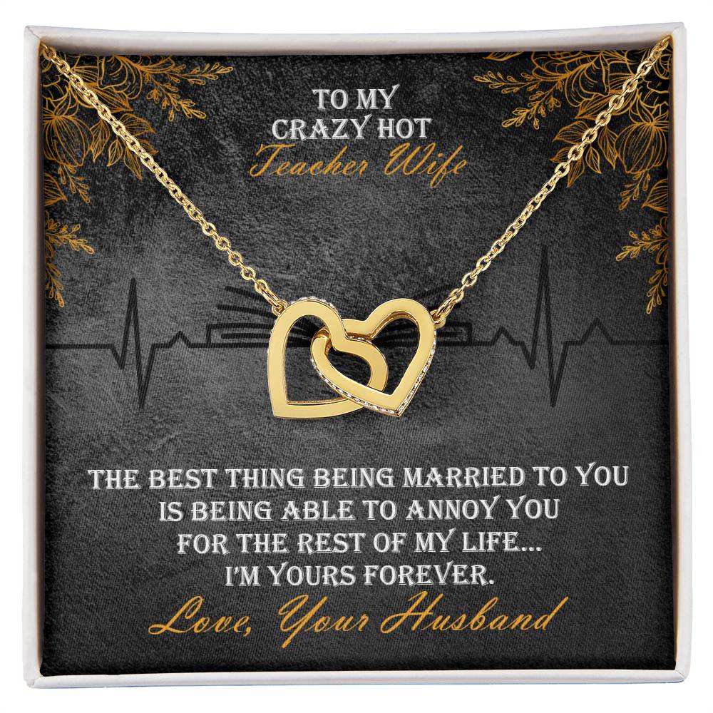 Hot Teacher Wife Interlocked Hearts Necklace Interlocking Hearts Necklace