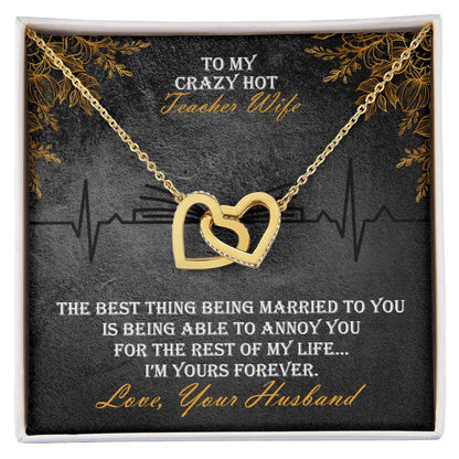 Hot Teacher Wife Interlocked Hearts Necklace Interlocking Hearts Necklace