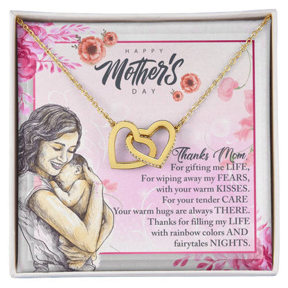 Interlocking Heart Necklace Gift For Mothers Day Interlocking Hearts Necklace