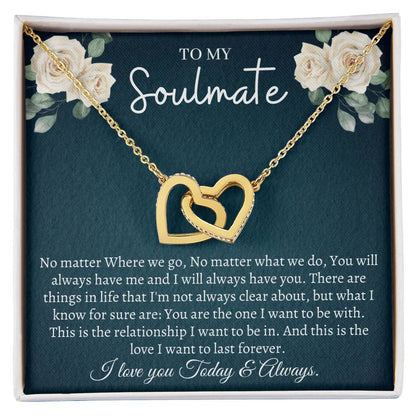 Interlocking Necklace Soulmate Interlocking Hearts Necklace