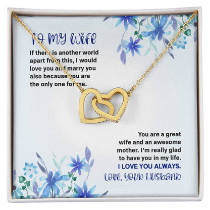 If There Is Another World - Inter-Locking Heart Necklace Interlocking Hearts Necklace